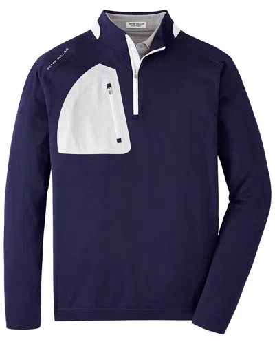 Peter Millar Verge Performance 1/4-zip Golf Pullover In Blue