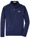 Peter Millar Verge Windowpane 1/4-zip Pullover In Blue