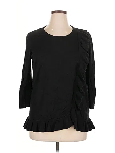 Pre-owned Peter Nygard 3/4 Sleeve T-shirt In Black