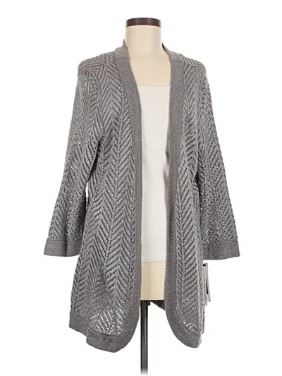 Pre-owned Peter Nygard Cardigan Sweater In Gray