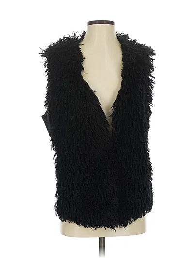Pre-owned Peter Nygard Faux Fur Vest In Black
