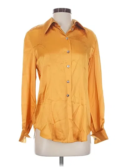 Pre-owned Peter Nygard Long Sleeve Blouse In Orange