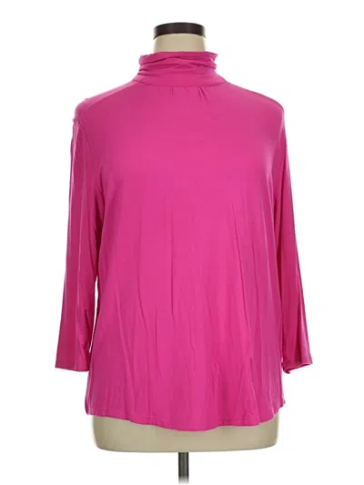Pre-owned Peter Nygard Long Sleeve Turtleneck In Pink