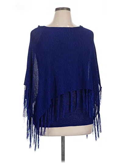 Pre-owned Peter Nygard Poncho In Blue