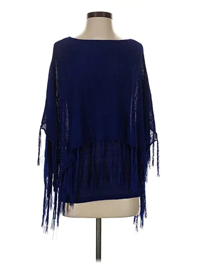 Pre-owned Peter Nygard Poncho In Blue