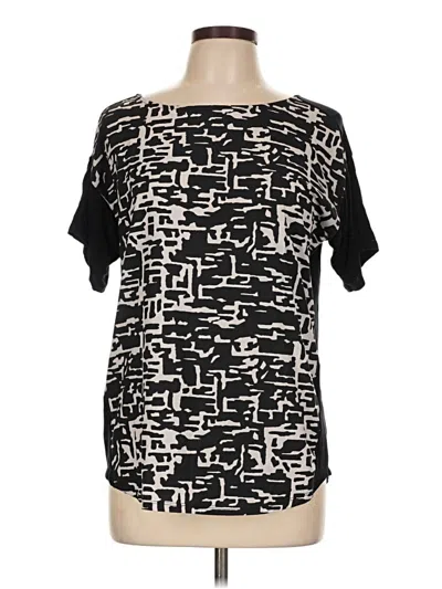 Pre-owned Peter Nygard Short Sleeve Blouse In Black