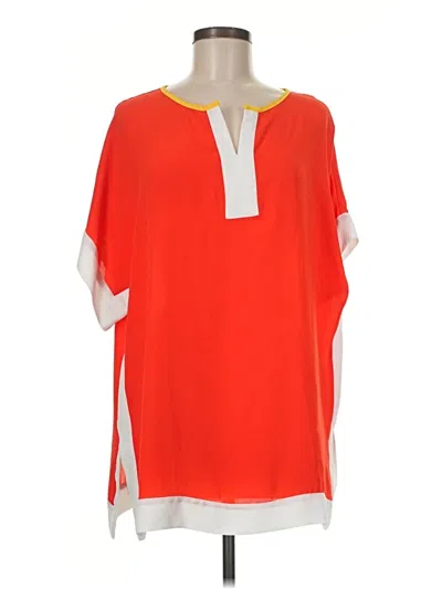 Pre-owned Peter Nygard Short Sleeve Blouse In Orange