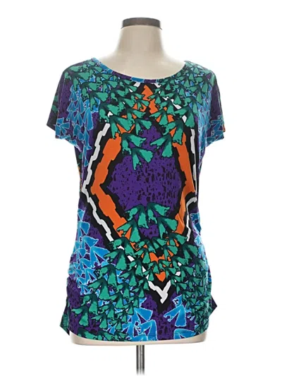 Pre-owned Peter Nygard Short Sleeve T-shirt In Teal