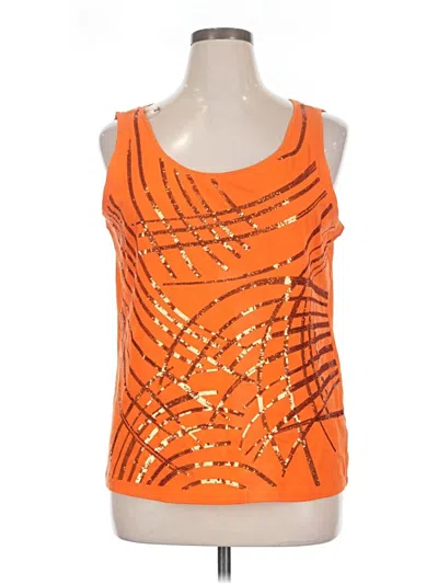 Pre-owned Peter Nygard Sleeveless Blouse In Orange