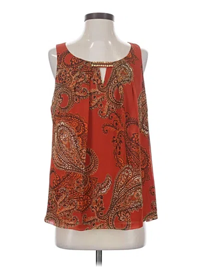 Pre-owned Peter Nygard Sleeveless Blouse In Red