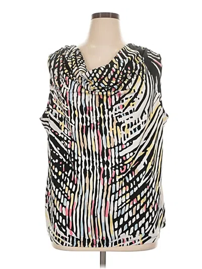 Pre-owned Peter Nygard Sleeveless Blouse In Silver
