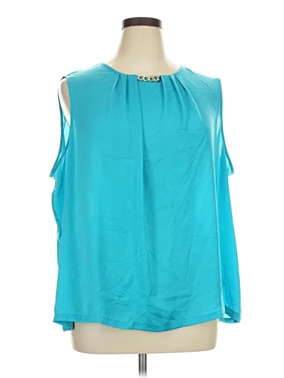 Pre-owned Peter Nygard Sleeveless Blouse In Teal