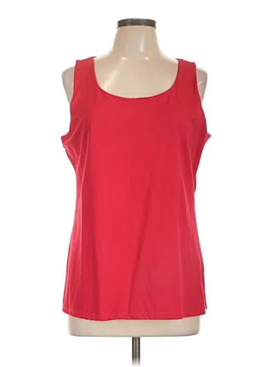 Pre-owned Peter Nygard Tank Top Red Strapless Neckline Tops