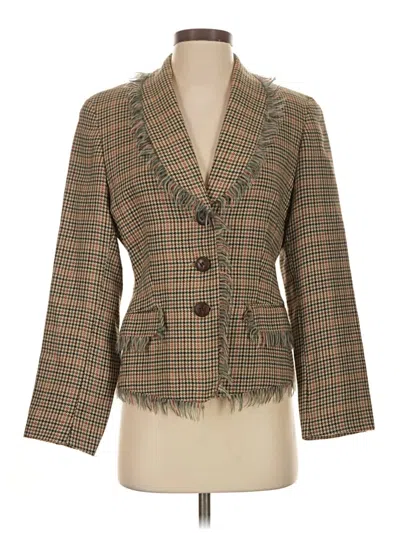 Pre-owned Peter Nygard Wool Blazer Jacket In Brown