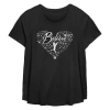 Peter Pan Believe Christmas Snowflakes  Graphic T-shirt In Black