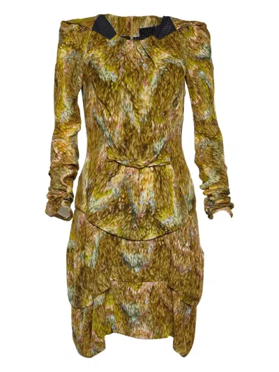 Pre-owned Peter Pilotto 2009 Printed Silk Mini Dress