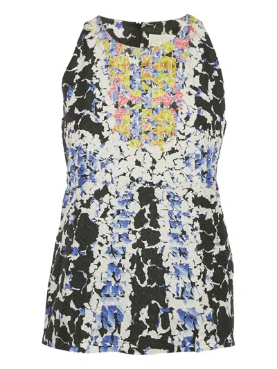 Pre-owned Peter Pilotto 2023  Floral-print Top In Black