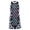 Peter Pilotto Bead Embellished Mesh Mini Dress In Black