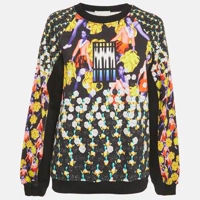 Peter Pilotto Black Ruc Printed Cotton Sweater In Multi