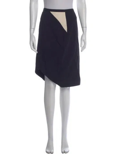 Pre-owned Peter Pilotto Colorblock Pattern Midi Length Skirt In Blue