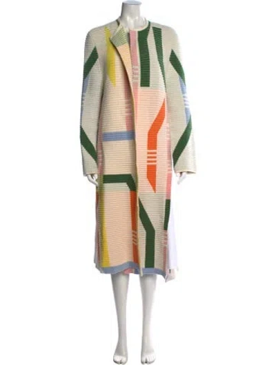 Pre-owned Peter Pilotto Colorblock Pattern Open Front Sweater In Multicolor