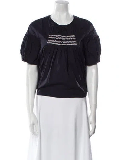 Pre-owned Peter Pilotto Crew Neck Short Sleeve T-shirt In Blue