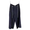 Peter Pilotto Culottes With Belt In Navy Blue Polyester In Blue