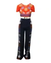 Peter Pilotto Embroidered Jumpsuit In Multicolor Polyamide In Multi