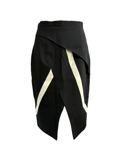 Pre-owned Peter Pilotto Farah Tulip Skirt In Black