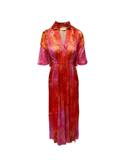 Pre-owned Peter Pilotto Floral-print Dress In Red