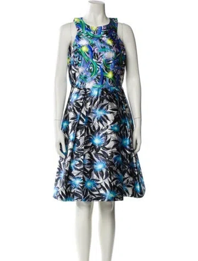 Pre-owned Peter Pilotto Floral Print Knee-length Dress In Multi