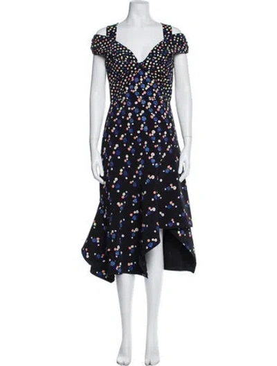 Pre-owned Peter Pilotto Floral Print Midi Length Dress In Multi