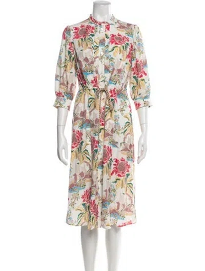 Pre-owned Peter Pilotto Floral Print Midi Length Dress In Multi
