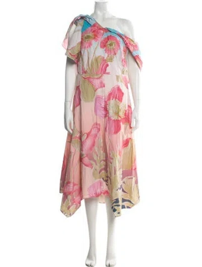 Pre-owned Peter Pilotto Floral Print Midi Length Dress In Pink