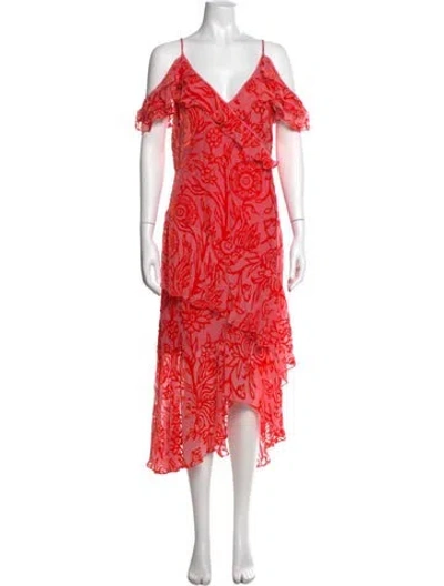 Pre-owned Peter Pilotto Floral Print Midi Length Dress In Pink