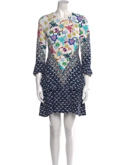 Pre-owned Peter Pilotto Floral Print Mini Dress In Multi