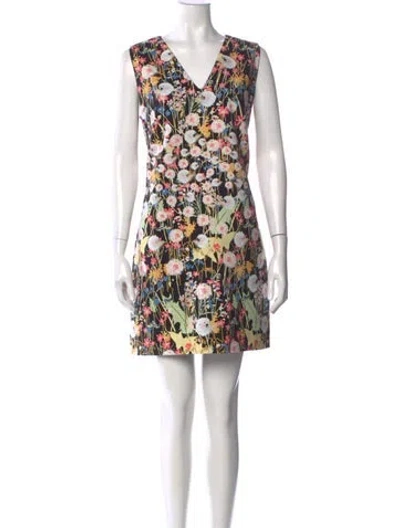 Pre-owned Peter Pilotto Floral Print Mini Dress In Multi