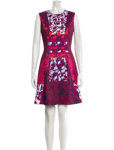 Pre-owned Peter Pilotto Floral Print Mini Dress In Pink