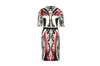 Peter Pilotto Geometric Print Sheath Dress In Multicolor Polyester In Multi