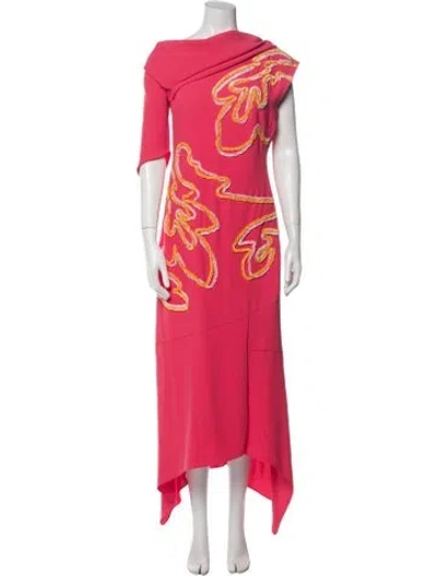 Pre-owned Peter Pilotto Graphic Print Long Dress In Multi
