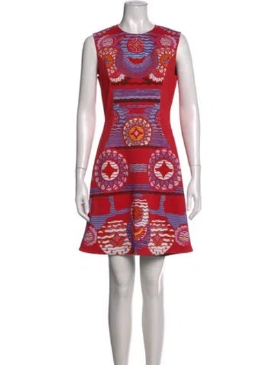 Pre-owned Peter Pilotto Graphic Print Mini Dress In Red