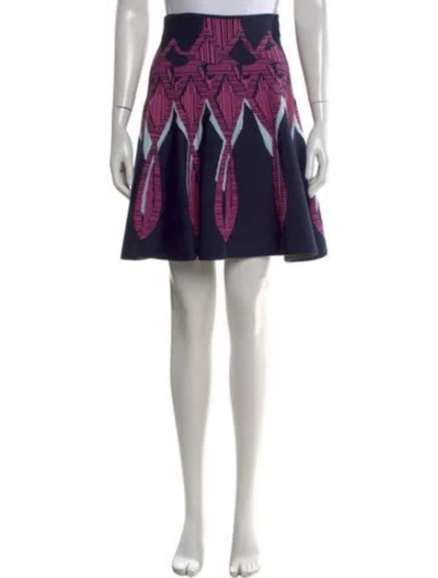 Pre-owned Peter Pilotto Graphic Print Mini Skirt In Black