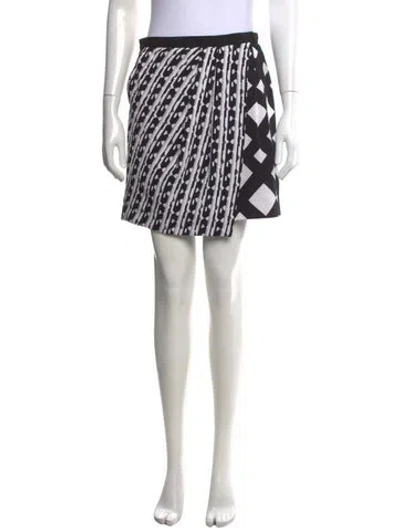 Pre-owned Peter Pilotto Graphic Print Mini Skirt In Black