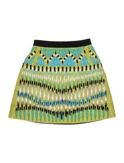 Pre-owned Peter Pilotto Graphic Print Mini Skirt In Blue/green