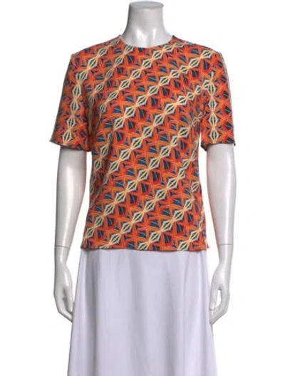Pre-owned Peter Pilotto Graphic Print Top In Orange