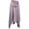 Peter Pilotto Jacquard Midi Skirt In Purple Satin In Purple