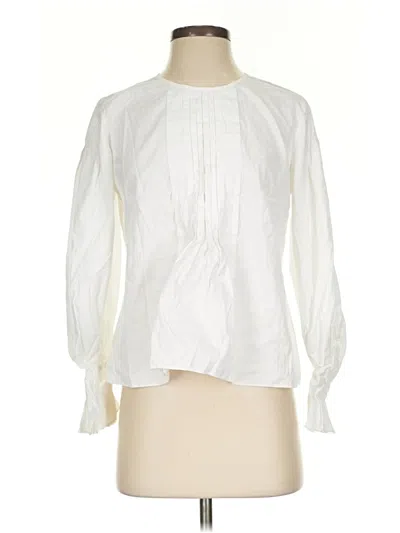 Pre-owned Peter Pilotto Long Sleeve Blouse In White