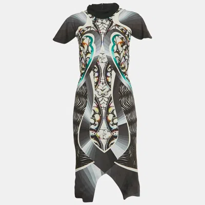 Peter Pilotto Multicolour Abstract Print Crepe Mock Neck Mini Dress