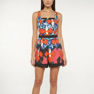 Pre-owned Peter Pilotto Multicolour Abstract Print Crepe Sleeveless Romper M