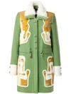 Peter Pilotto Paneled Coat In Green